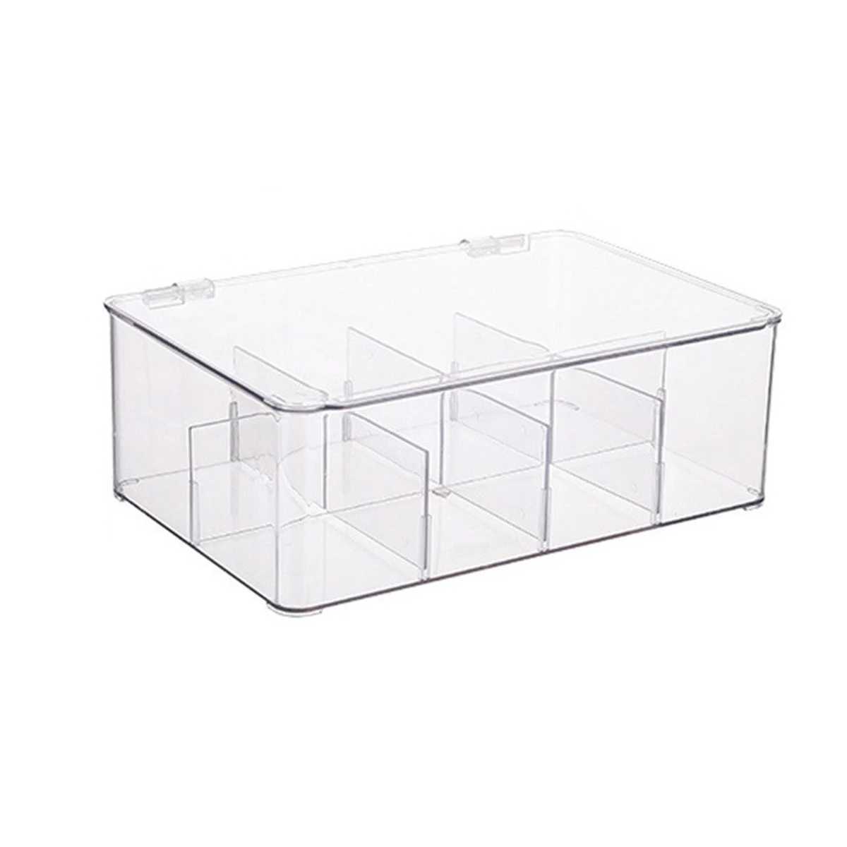 Transparent Tea Bag Snack Storage Box Food Pantry Office Multifunction Storage Box with Lid Acrylic Seal Coffee Sugar Container C251008