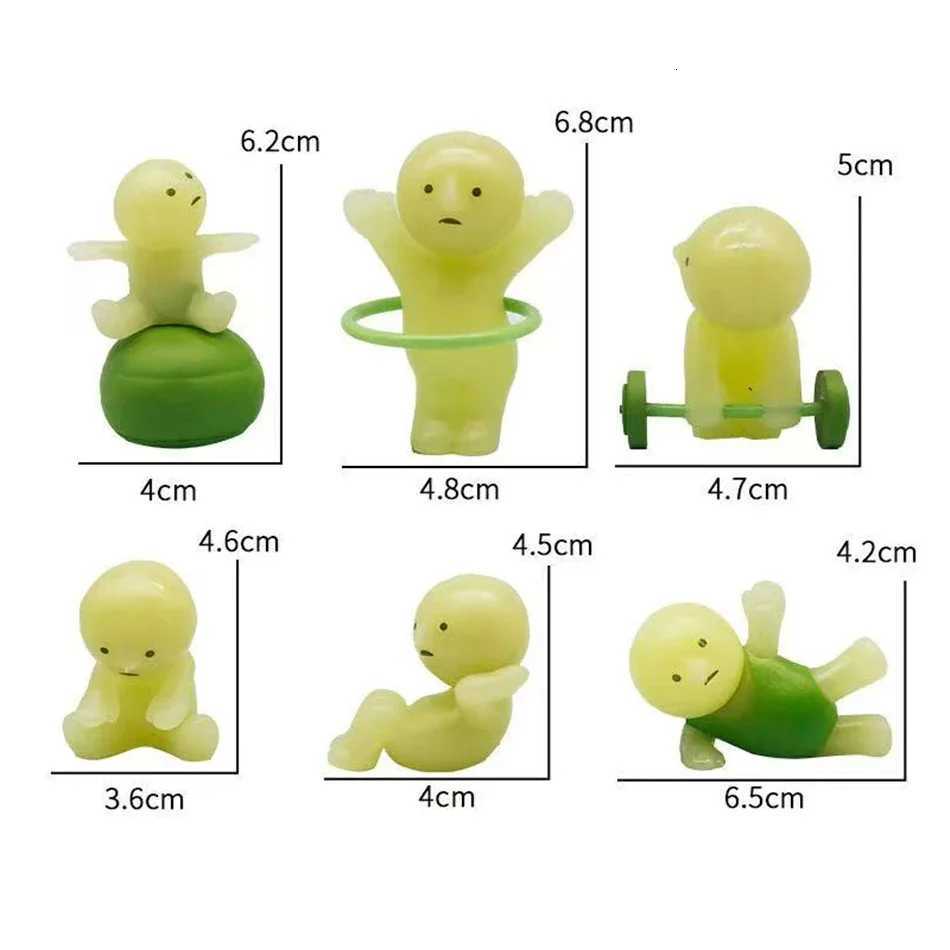 Smiski Series Noctilucent Green Doll Mystery Blind Box Action Figures Model Desktop Decoration Toy For Surprise Gift Z251008
