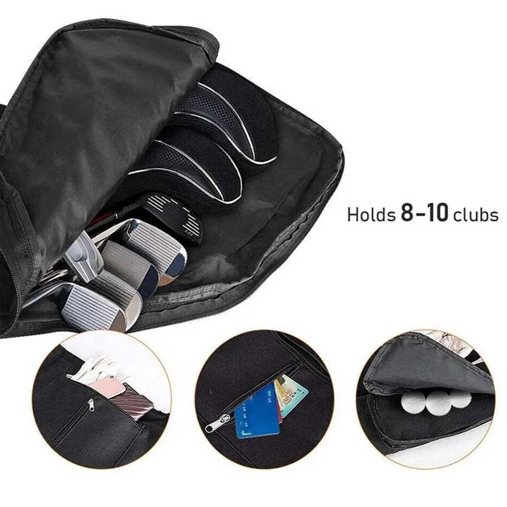 Golf Sunday Bag Golf Club Bag Mini Golf Bag Training Practice Golf Bag Travel Case Foldable Golf Bags For Men Women J251008