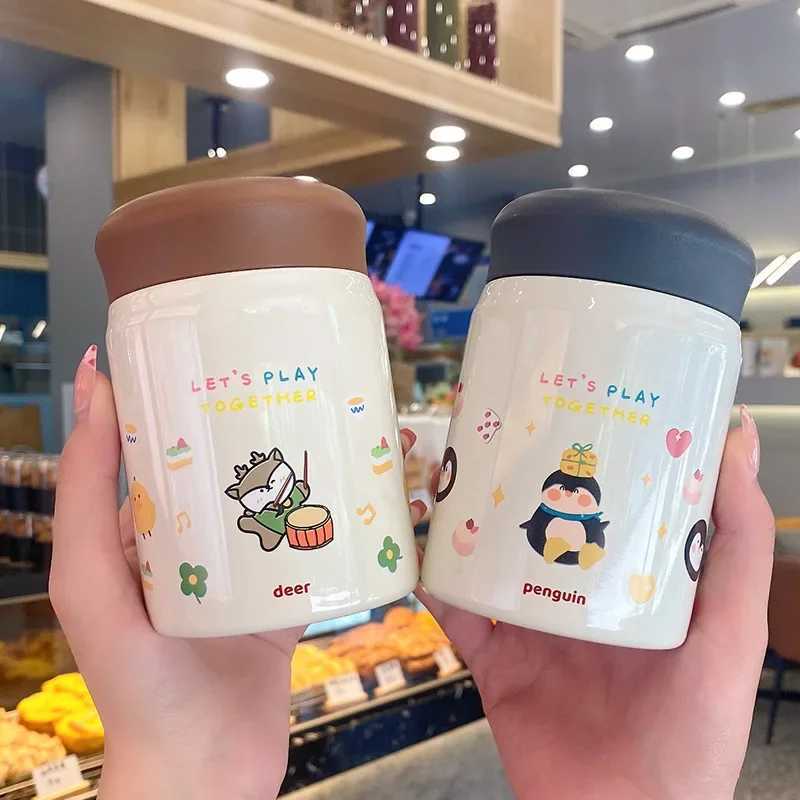 320ml Small Capacity Cartoon Braised Beaker Portable Female Stainless Steel Insulated Cup Small and Cute Outdoor Congee Pot C251008