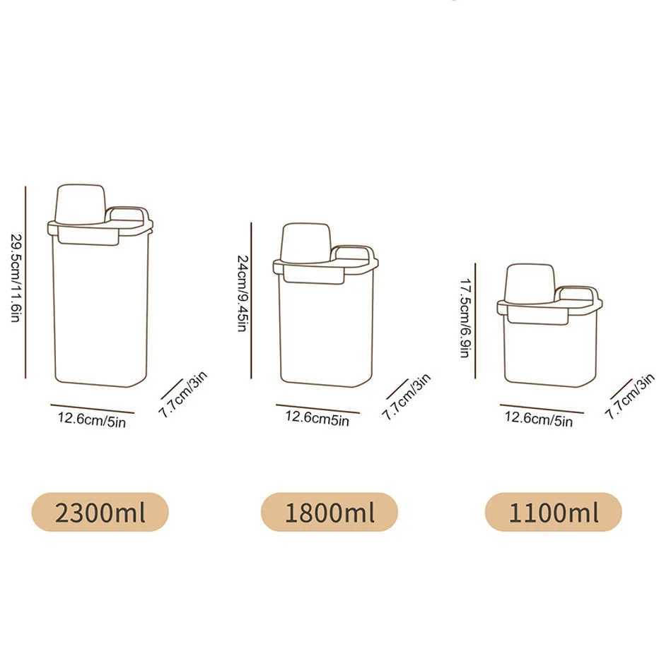 Airtight Laundry Detergent Powder Storage Box Clear washing Powder Container With Measuring Cup Multipurpose Plastic Cereal Jar C251008