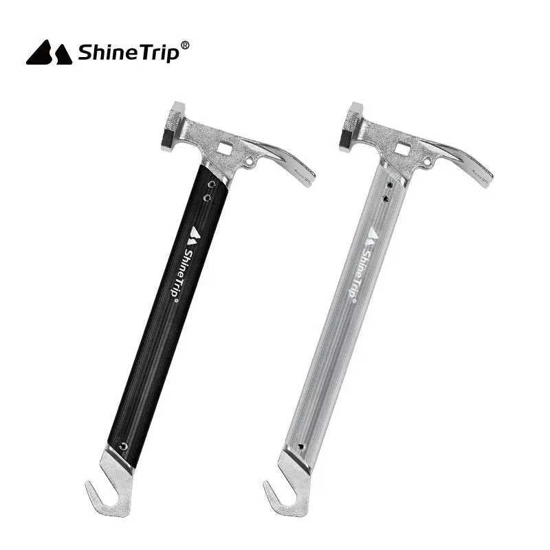 Shine Trip Outdoor Tent Nail Hammer Stainless Steel Hammer Portable Nail Puller Survival Equipment Camping Hammer J251121