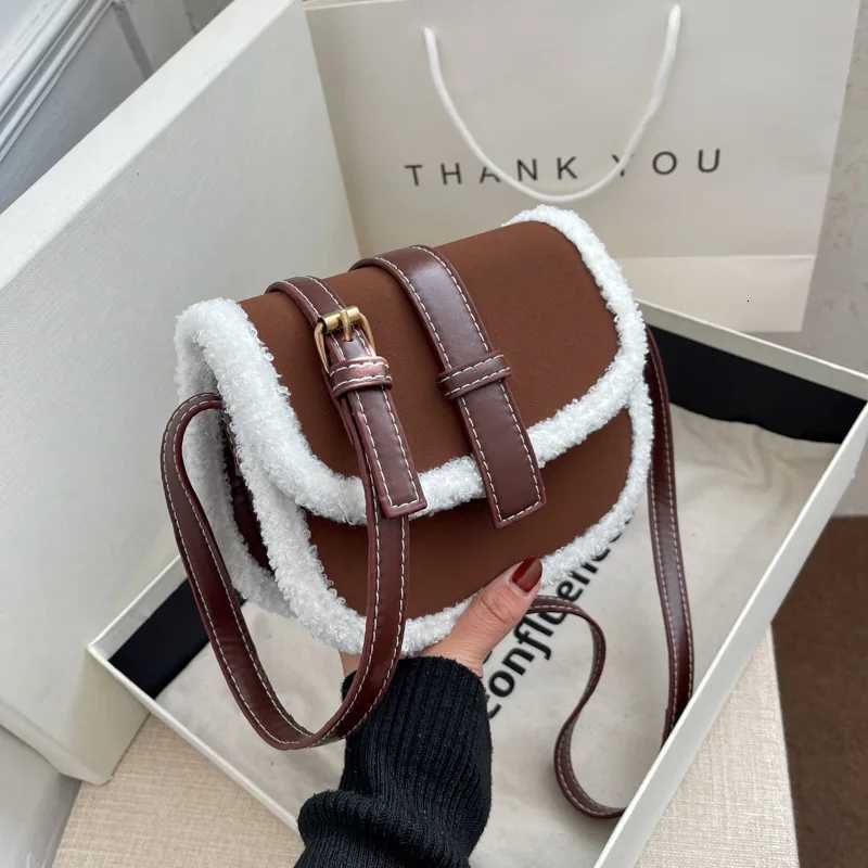 Fashion Designer Crossbody Shoulder Bag Plush Women Handbags Casual Small Ladies Messenger BagsT251007