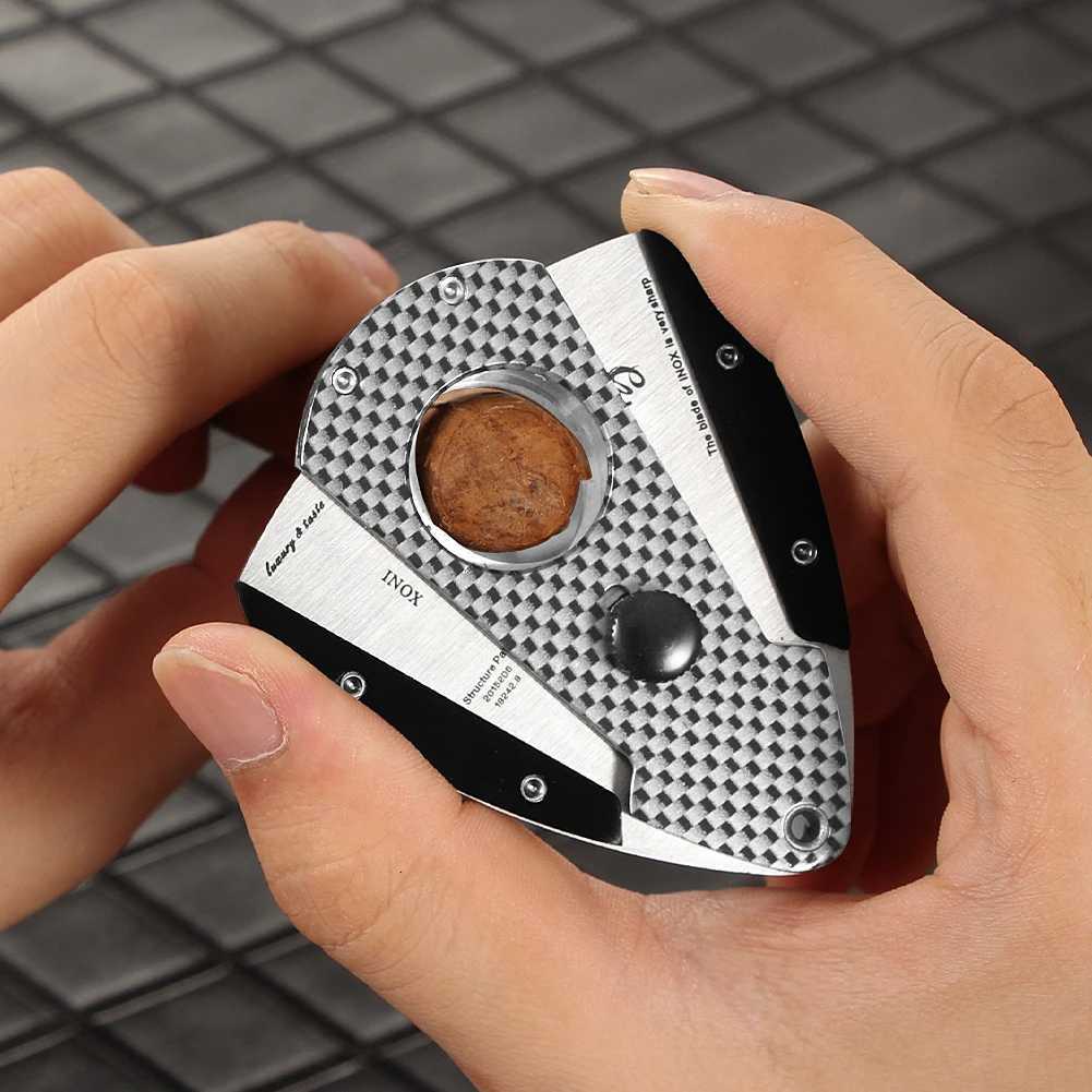 GNER Cigar Humidor Box Travel Leather Cigar Case Cedar Wood Lined Wwo Lighter Cigar Cutter Humidity Control Pack For Humidor Y251008