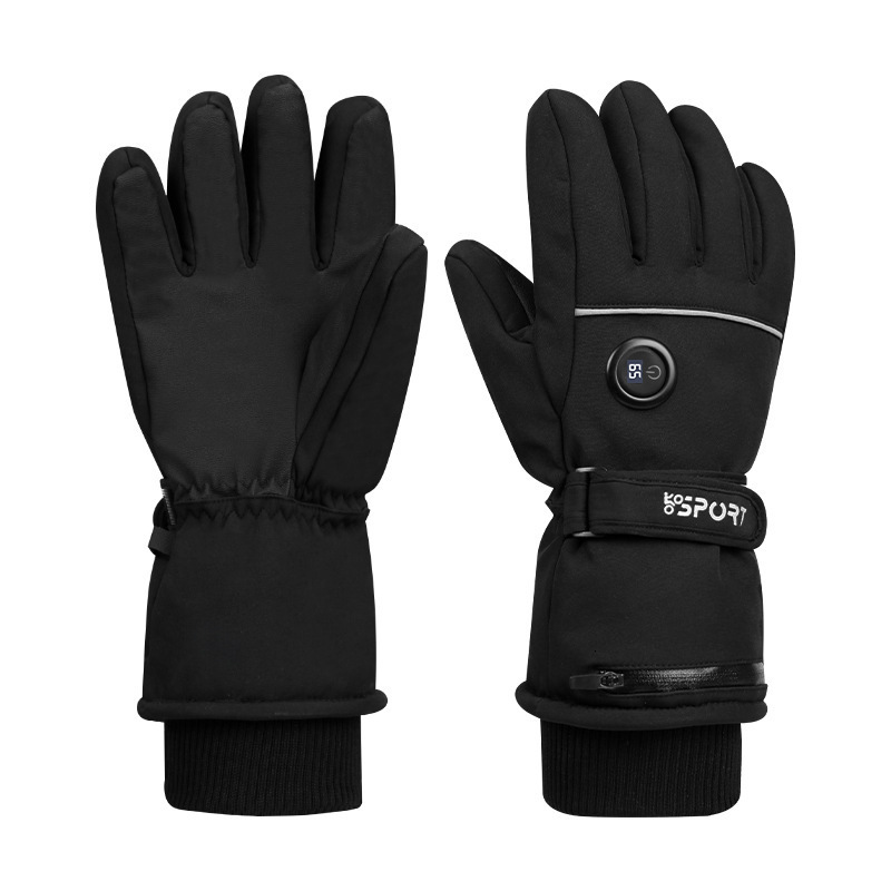 Winter Heated Gloves With Battery Case Skiing Outdoor Non-slip Electric Heated Gloves Waterproof Gloves Touch Screen Motorcycl 250819
