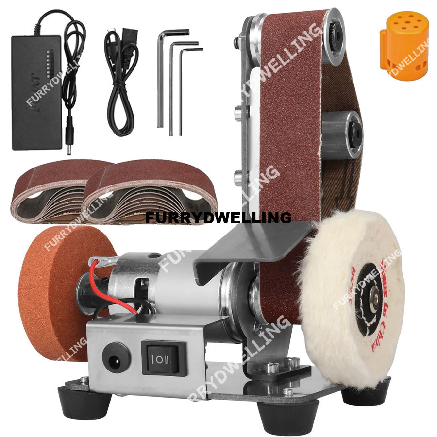 Mini Speed Regulating Electric Sander Dwe74 Multifunctional Belt Polishing Grinder For Knife Sharpening DIY Grinding Tool110-220V