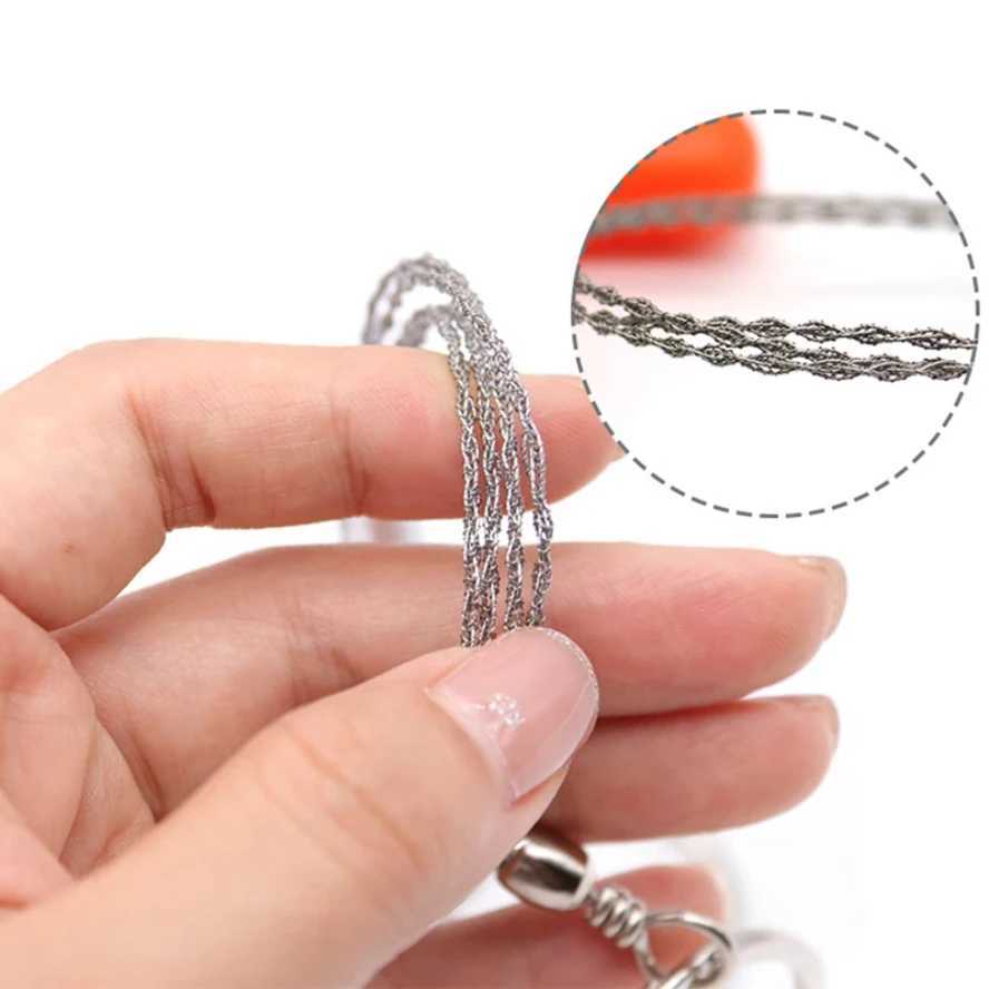 Outdoor Camping Hiking hand rope saw Portable Stainless Steel Wire Saw with Finger Handle Survive Tool camping accsesorios J251121