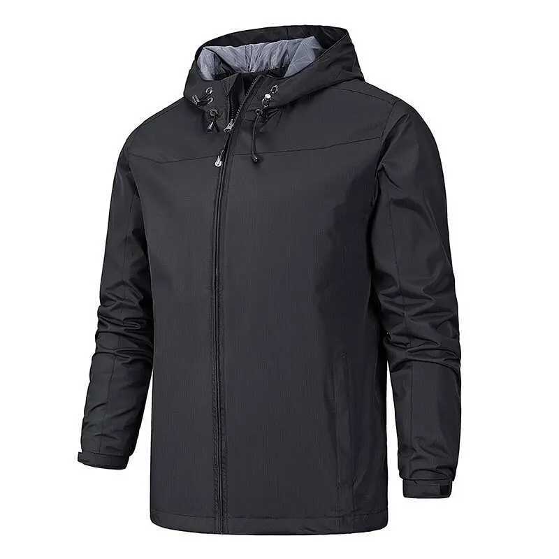 Spring and Autumn New Fashionable Mens Windproof and Waterproof Cardigan Hooded Zipper Jacket Outdoor Casual Sportswear J251008