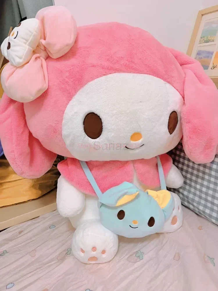 Sanrio 4050cm Kuromi Plush Toys Kawaii My Melody Cinnamoroll Soft Stuffed Plushies Anime Figure Pillow Cartoon Decor Kids Dolls L251008
