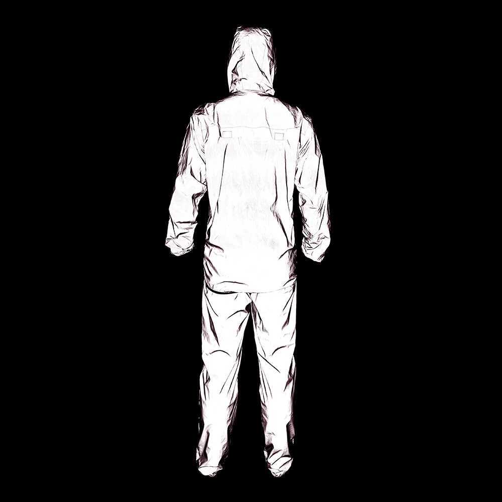 WOSAWE Full Reflective Jacket with Hoodie High Visibility Waterproof Wind Breaker Men Women Hiking Cycling Running Safety Vest J251008