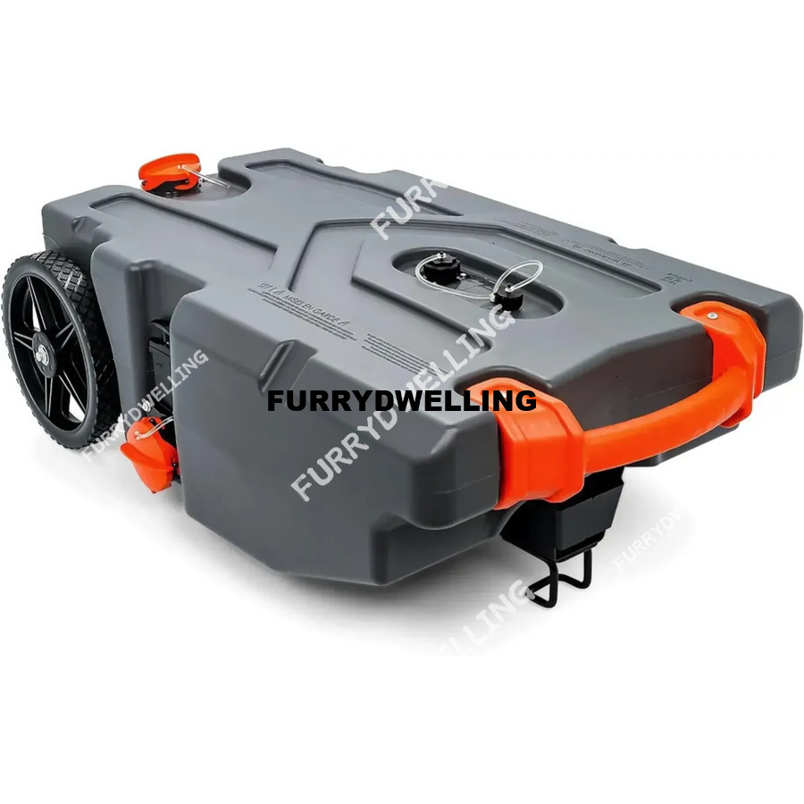 NEW Rhino 36-Gallon Camper / RV Dwe74 Portable Waste Tank - Features Large Heavy-Duty No-Flat Wheels & Built-In Gate Vae