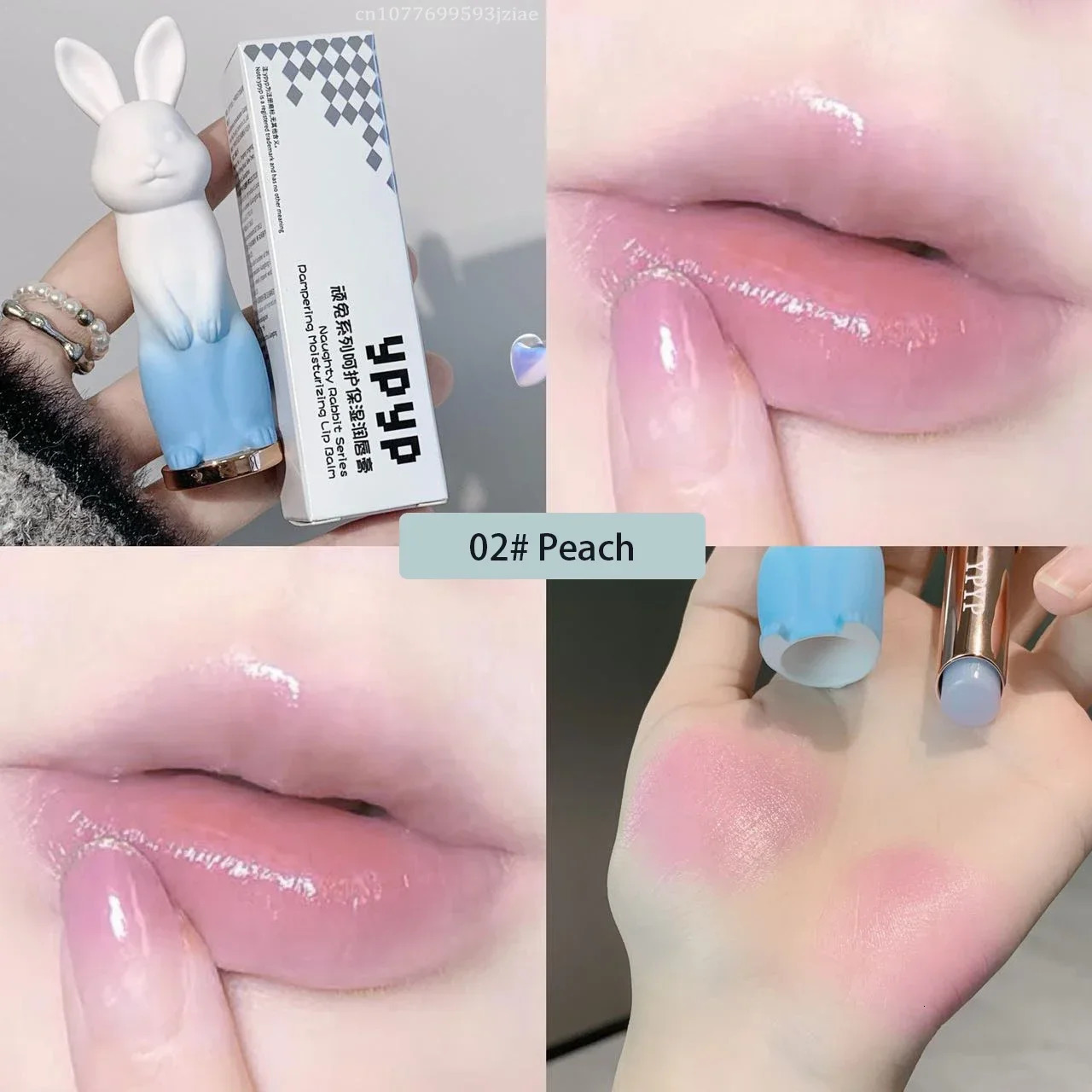 Rabbit Black Rose Lip Balm Gloss Not Dryness Peach Transparent Lip Tint Moisturizing Power Lipstick Makeup Base For Girls 250930