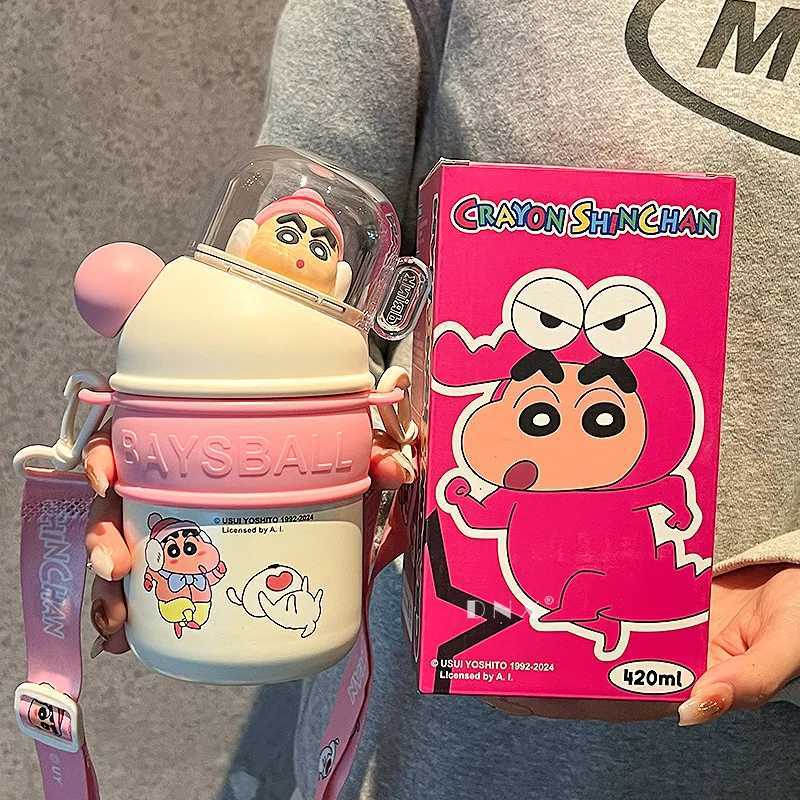 Anime Crayon ShinChan Thermos Cup New 316 Stainless Steel Water Cup Cartoon Action Kamen Series Water Cup Anime Peripheral Gift C251008