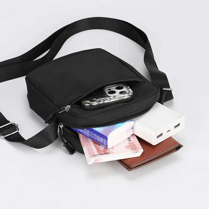 Simple Casual Mini Crossbody Bag Mens Nylon Small Shoulder Bag For Men Oxford Messenger Phone Side Sling Bag Husband Chest PackT251007