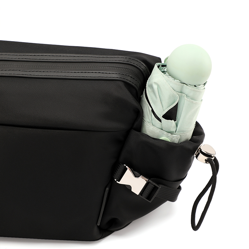 Sewafox Canvas Casual Messenger Bag Portable Simple Shoulder Bag Suitable for Daily use and Outdoor Travel Black and Gray