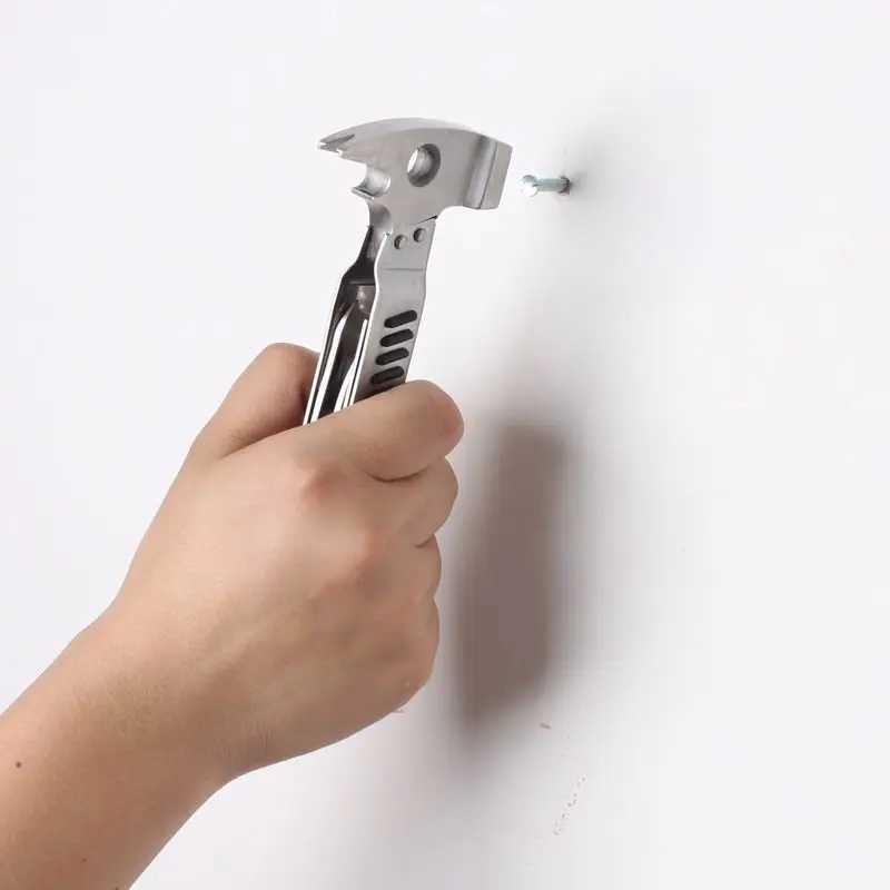 Multi Functional Safety Hammer Car Window Breaking Sheep Horn Hammer Outdoor Camping Portable Small EDC Tool J251121