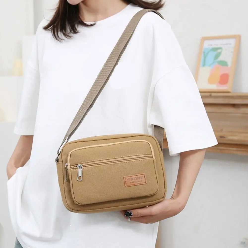 Nylon Canvas Crossbody Bag New Men Fashion Small Square Bag Ground Stall Bag Business Single Shoulder BagT251007