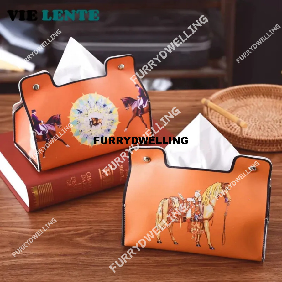 Leather Dwe74 Tissue Box European Retro Style Waterproof Napkin Holder Bathroom Car Living Room Coffee Table Universal Storage 250711