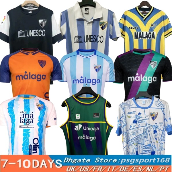 Retro CF Malaga Soccer Jersey 2025 2026 away ISCO JUANPI Luis Munoz Febas ADRIAN Football Shirt Burgos Casas Juankar camiseta de fUtbol Juande Febas Uniforms men kids