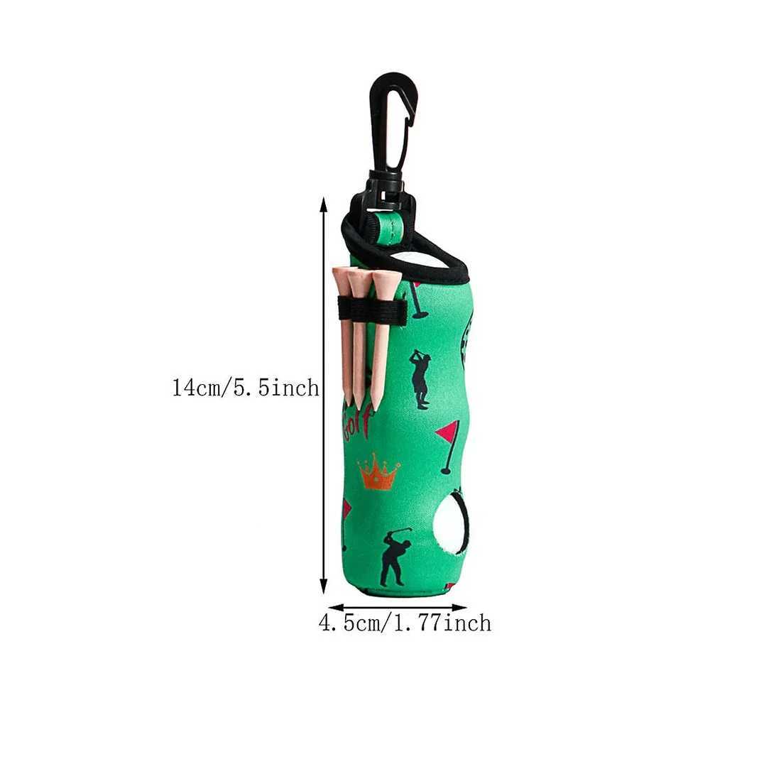 Neoprene Golf Ball Tee Holder Bag Waist Hanging Golf Ball Storage Bag with Swivel Snap Buckle for Women Men Golf Club Training J251008