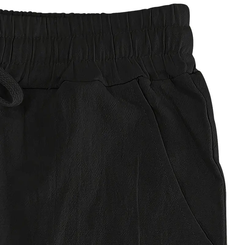 Men's Pants-Men's Linen Loose Breathable Beach & Yoga Pants Drawstring High-Waisted Casual Wide-Leg Trousers for Outdoor & Home