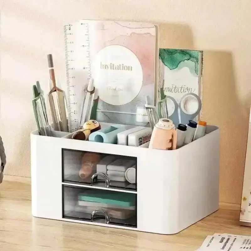 Creative minimalist drawer storage box student desktop pen holder study stationery office supply household cosmetics storage box C251008