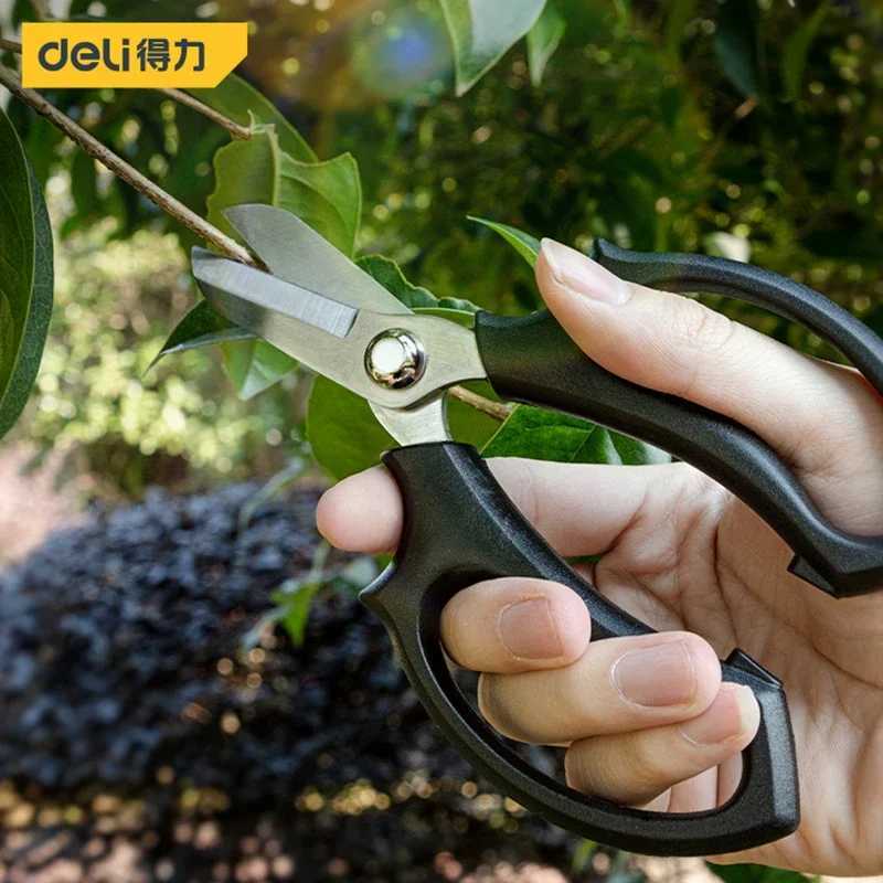 Deli 7 Inch Professional Flower Scissor Antislip Handle Pruning Shears for Bonsai Tree Branches Gardening Pruning Hand Tools J251121