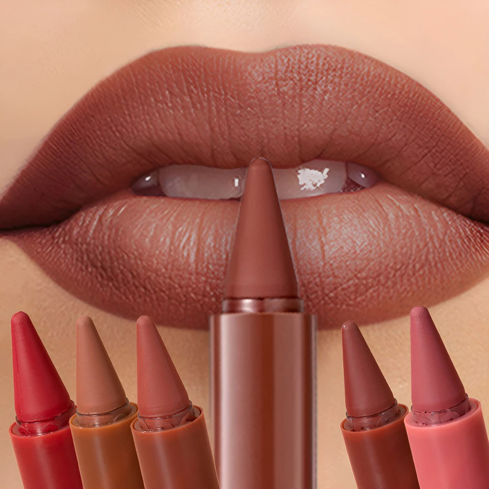 Lipstick Contouring Pencil Lip Liner 6 Color Velvet Matte Waterproof Long Lasting Smudge Proof Lip Stick Lips Makeup Cosmetic 250930
