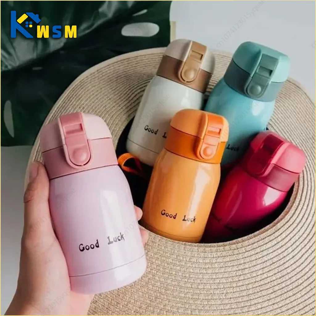 12PCS Goodluck Small Cute Mini Thermos Cup MINI Portable Creative Pot Belly Water Cup Pocket Cup with Hand Gift C251008