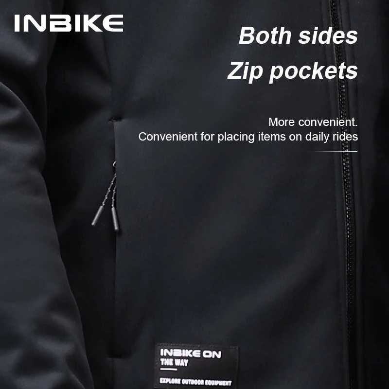 INBIKE 2023 Womens Long Sleeve Cycling Jersey Winter Warm Fleece Windproof Cycling Jacket Soft Shell Windproof Cycling Equipmen J251008