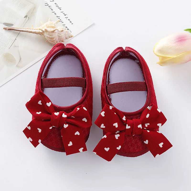 Lovely Bow Princess Baby Shoes Soft Bottom Antislip Infant Soled Newborn First Walkers Solid Toddler Cotton Shoes Prewalker C251008