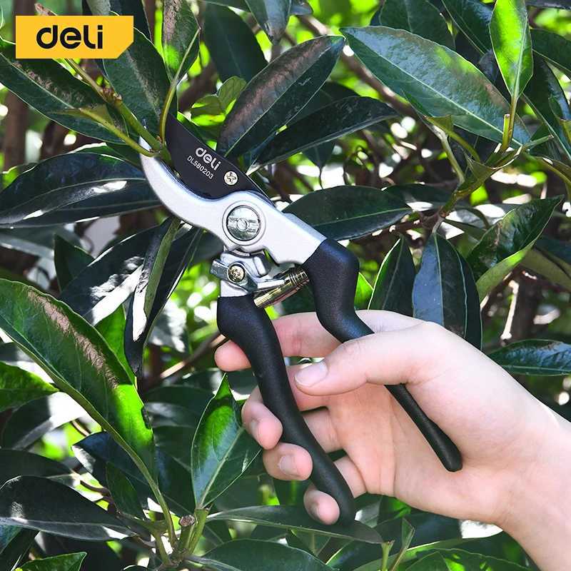 Deli 85 Inch Garden Scissors Professional Sharp Pruning Shears Tree Garden Scissor Flower Tree Cutting Household Grafting J251121