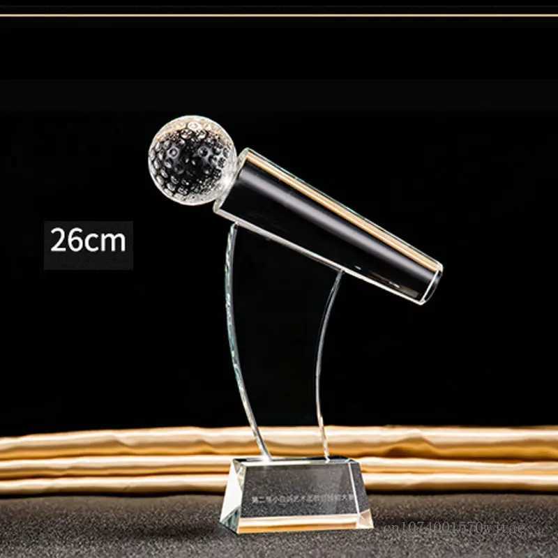 Electroplated Resin Microphone Trophy Singer Host Speech Presentation Award He Decoration Trophy Custi 1Pc Y251008