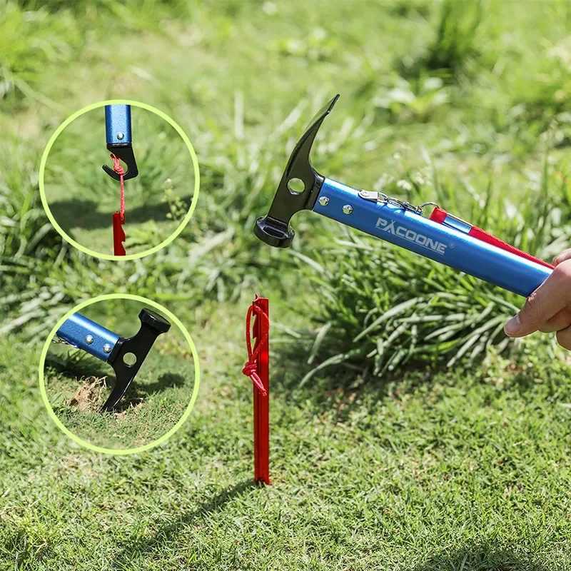 Outdoor Survival Tool Camping Multifunctional Hammer Pocket Multi Tools Aluminum Alloy Hook Lifesaving Hammer New J251121