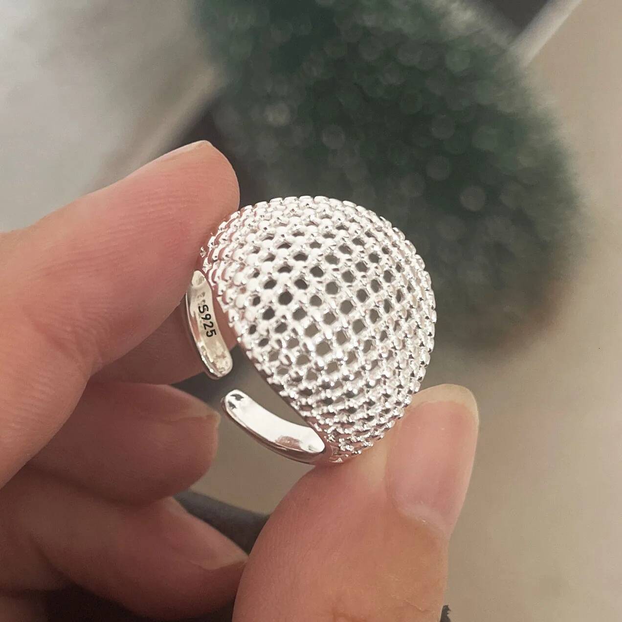 925 Sterling Silver Rings for Women Men Couple Minimalist Handmade Simple Ball Ring Party Jewelry Gift for girl