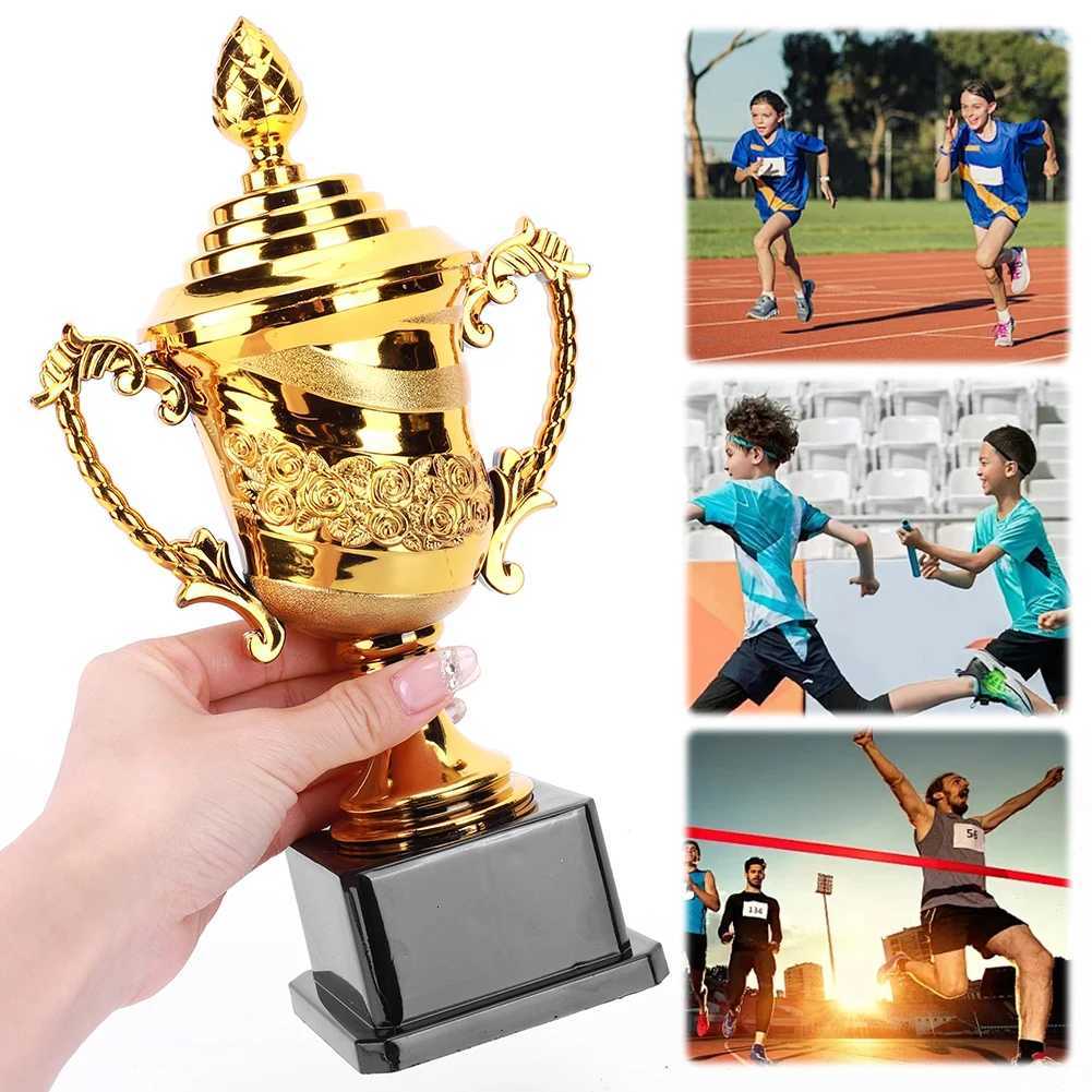 Plastic Model Gold Trophy Awards School Rewarding Supply Cpetition Soccer Basketball Prize Cup Childrens Craft Souvenirs Y251008