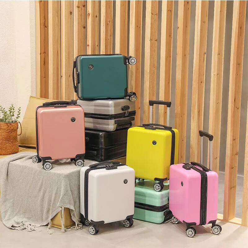 New Youth 14/16 inch Fashion Version Boarding Suitcase Female Board the Plane Multi-size Small Lightweight Rod Box Male 123