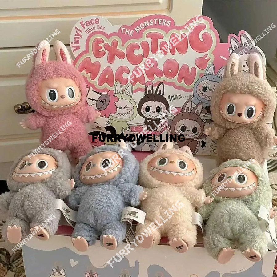 Hot 17Cm Labubu The Monsters Face Heart-Moving Dwe74 Aron Doll Figure Tabletop Ornament Kaii Toy Kid Birthday Exquisite Gift Z250208