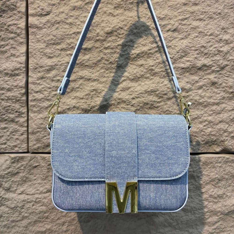High-end designer bag Luxury Women Spring Summer New M shaped Small Square Denim Commuter Shoulder Crossbody Trendy Bag Handbags tote purse