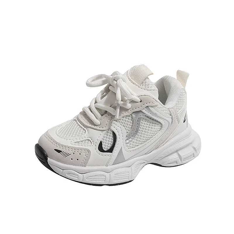 Kids Casual Running Shoes with Thick Soles Boys Girls Fashion Versatile Sports Shoes 2024 New Children Mesh Breathable Sneakers C251008