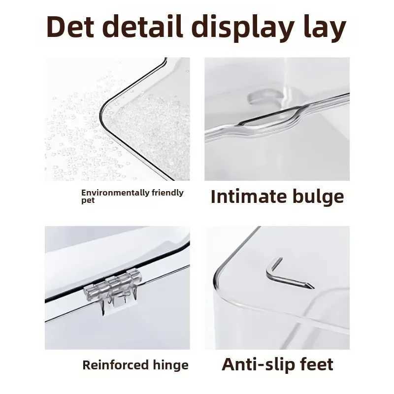 Acrylic Clear Storage Organizer Box Clamshell Design for Home Office Essentials with MultiPurpose Stationery Organizers C251008