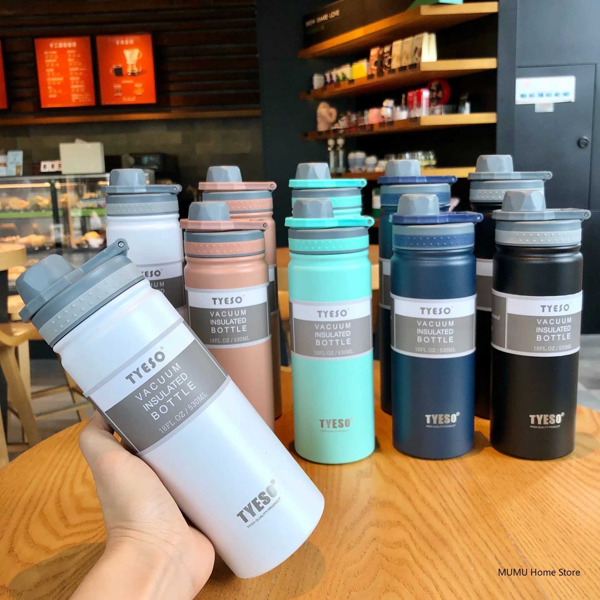 Tyeso 530750ML Thermos Bottle Stainless Steel Vacuum Flask Travel Cup Insulated Water Bottle Sport Thermal Mug Hot Cold Mug C251008