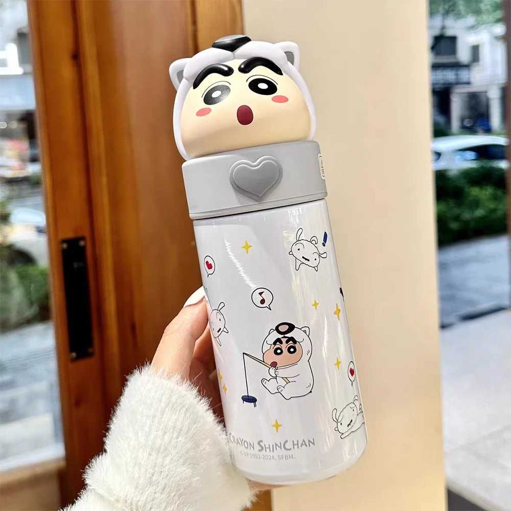 Genuine Anime Crayon ShinChan Stainless Steel Insulation Cup Kawaii 350Ml Cartoon Thermos Mug Students Portable Water Bottle C251008