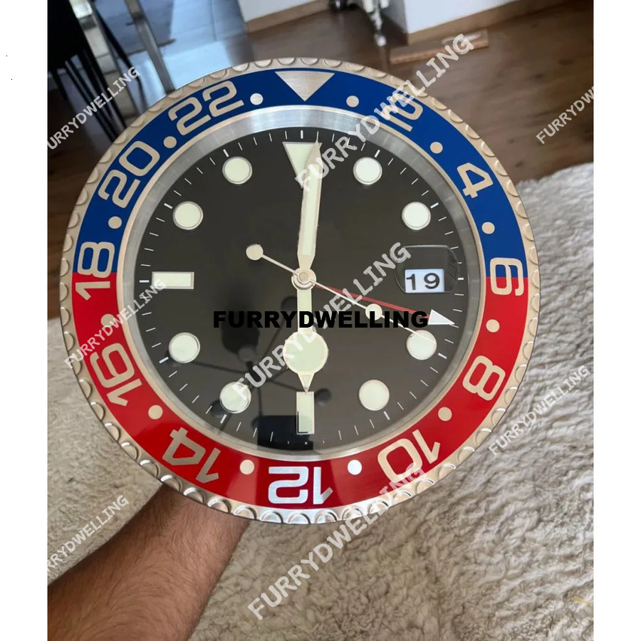 Clocks Dwe74 Designer Art Metal Large Luminous Cheap Wall Watches Clock House Living Room