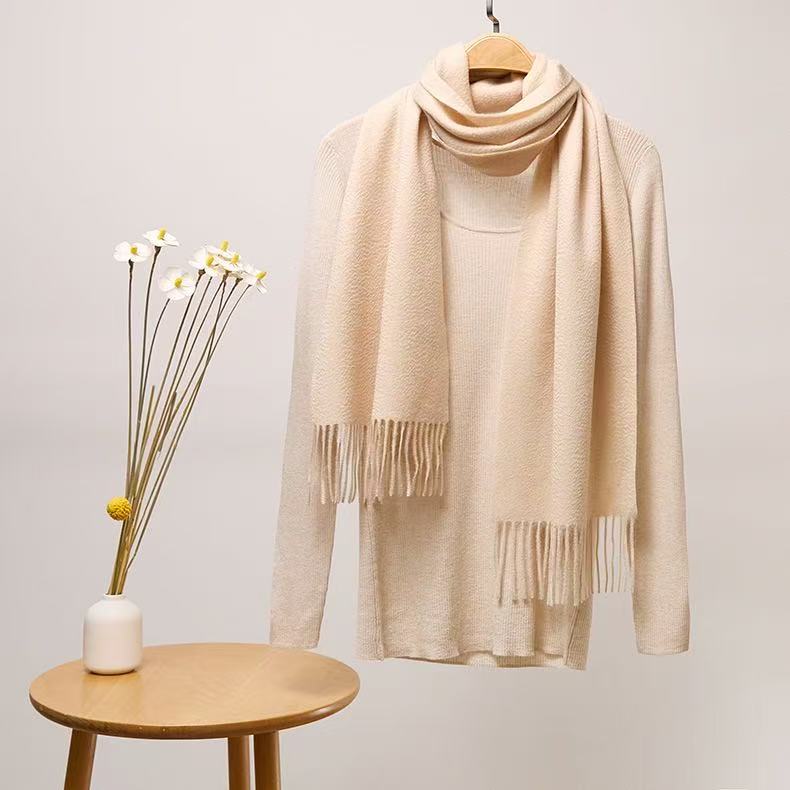 T1990 solid color cashmere scarf neck all-match winter warm cashmere