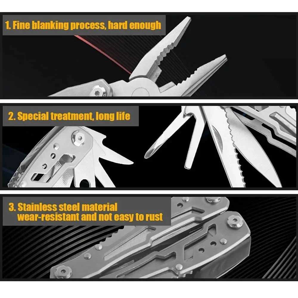 New Folding Multitool POCket Knife Pliers Mini PortabLE Fold Outdoor Hunting Survival Tactical Multipurpose Repair Tool J251121