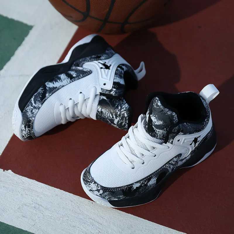 2025 Basketball Shoes for Kids Sneakers New Boys Brand Thick Sole Nonslip Children Sports Shoes Child Boy Basket Trainer Shoes C251008