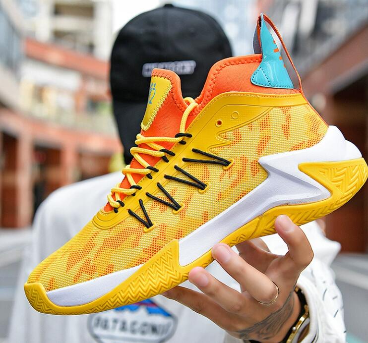 Basketball shoes men's shoes hot selling summer mesh breathable student running shoes soft soled sneakers low cut anti slip sports shoes Z 10.4-4