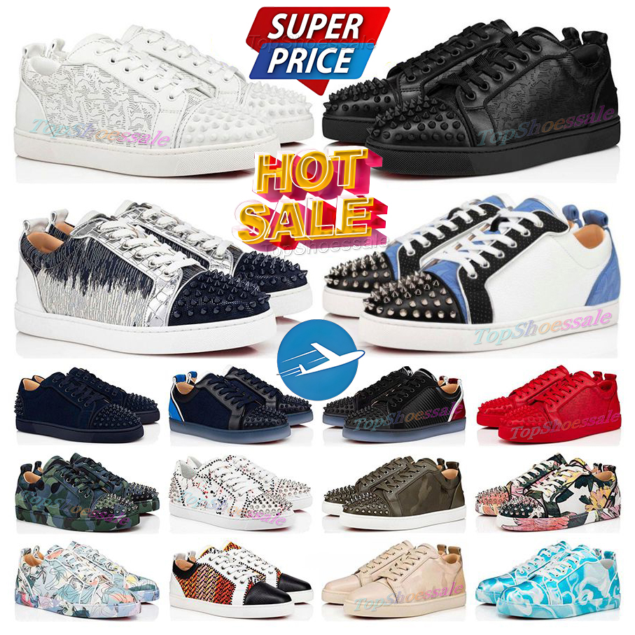 Designer shoes Red Dress Shoes Mens Casual Shoes Bottomshoes Men Sneakers Glitter Grey Rivets Leather Suede Women Spikes Luxury Office Career Wedding Trainers