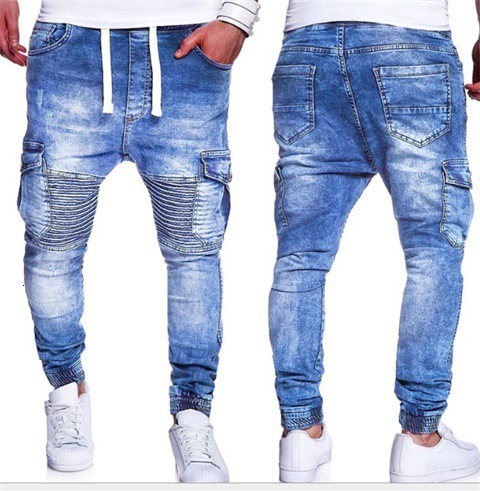 Men's Jeans Mens Ripped Skinny Biker Destroyed Frayed Slim Fit Denim Pants Trousers 230731